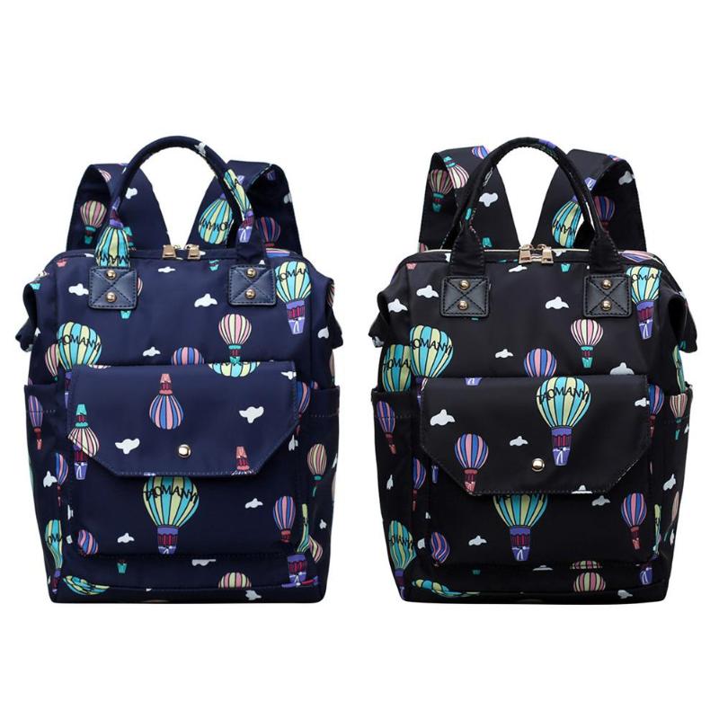 Waterproof Hot Air Balloon Printed Diaper Bag Mummy Maternity Large Nursing Travel Backpack Stroller Handbag Baby Care Nappy New