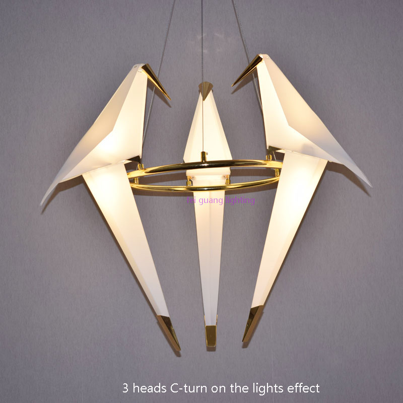 Nordic simplicity origami crane bird modern cafe clothing store restaurant creative study personality restaurant pendant lights