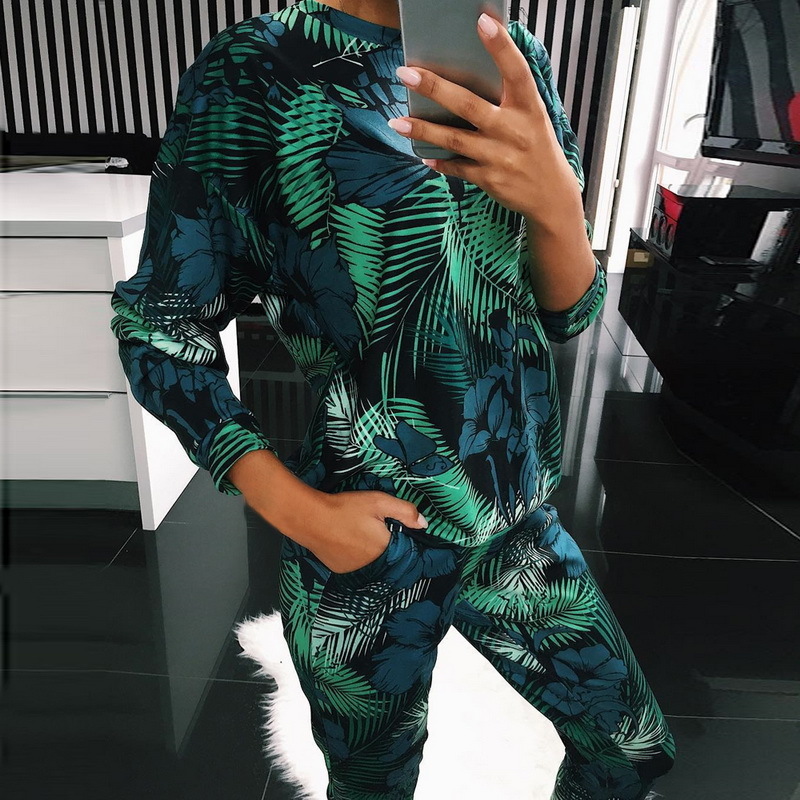 MoneRffi fashion o neck pajama set women long sleeve Animal Cartoon Sleepwear Women's pyjamas Sets Home Clothes Pyjama Femme T200110
