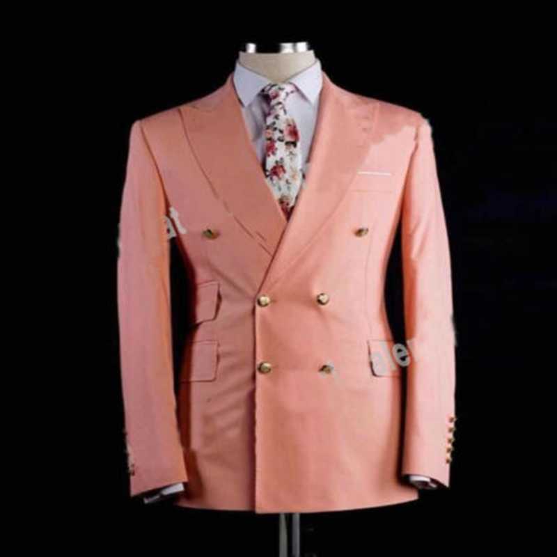 2020 Double Breasted Two Piece Groomsmen Peach Groom Tuxedos Lapel Polyester+Cotton Men's Wedding Suits, Dark grey
2020 Double Breasted Two Piece Groomsmen Peach Groom Tuxedos Lapel Polyester+Cotton Men's Wedding Suits, Dark grey