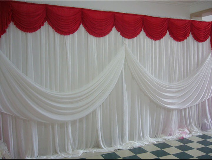 Latest New Romantic Red Ice Silk Wedding Backdrop with White Swag 3m*6m(10ft*20ft) Wedding Decorations Free Shipping 63
Latest New Romantic Red Ice Silk Wedding Backdrop with White Swag 3m*6m(10ft*20ft) Wedding Decorations Free Shipping 63