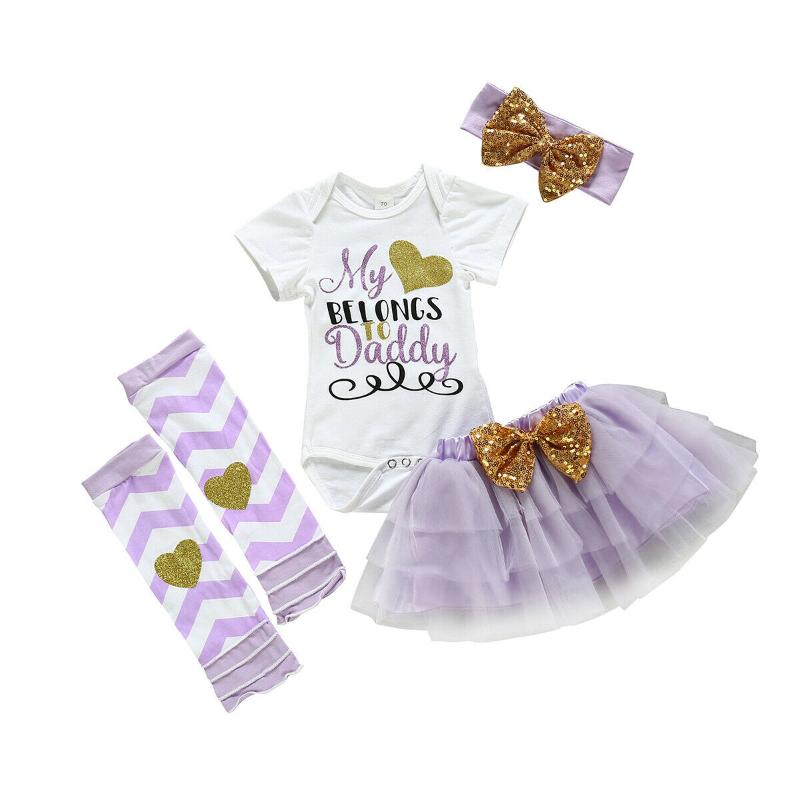 My 1st Father's Day Kid Baby Girl Clothes Letter Romper Top+Tutu Tulle Skirt+ Headband Casual Beach Holiday Clothes, Purple
My 1st Father's Day Kid Baby Girl Clothes Letter Romper Top+Tutu Tulle Skirt+ Headband Casual Beach Holiday Clothes, Purple