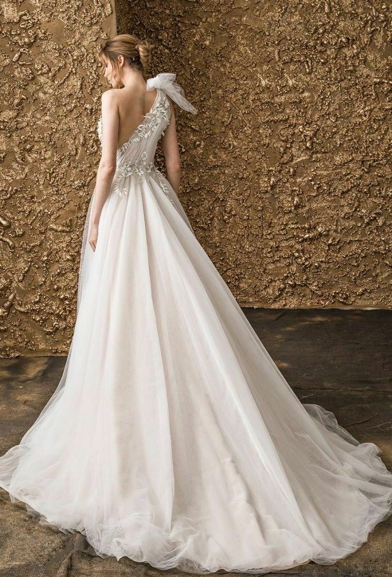 limor rosen behemian wedding dresses one shoulder lace 3d floral appliques beads bowknot plus size bridal gowns robe de marie