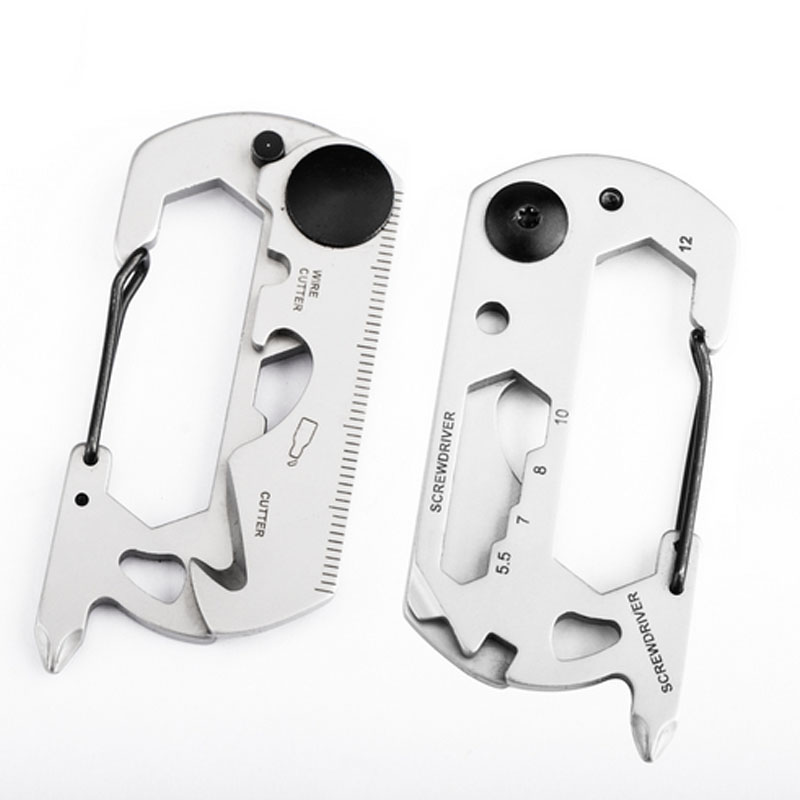 Multifunctional keychain Carabiner Opener Wrench screwdriver Stainless steel emergency tool Multifunctional outdoor tool
Multifunctional keychain Carabiner Opener Wrench screwdriver Stainless steel emergency tool Multifunctional outdoor tool