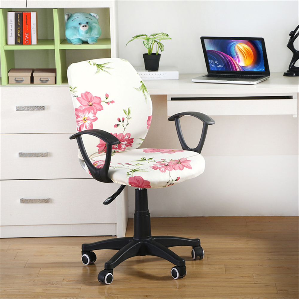 Universal Elastic Spandex Fabric Split Chair Back Cover+Seat Cover Anti-dirty Office Computer Chair Cover Stretch Case
