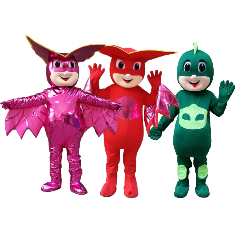 Masked man mascot costume cartoon performance costumes, Red;yellow