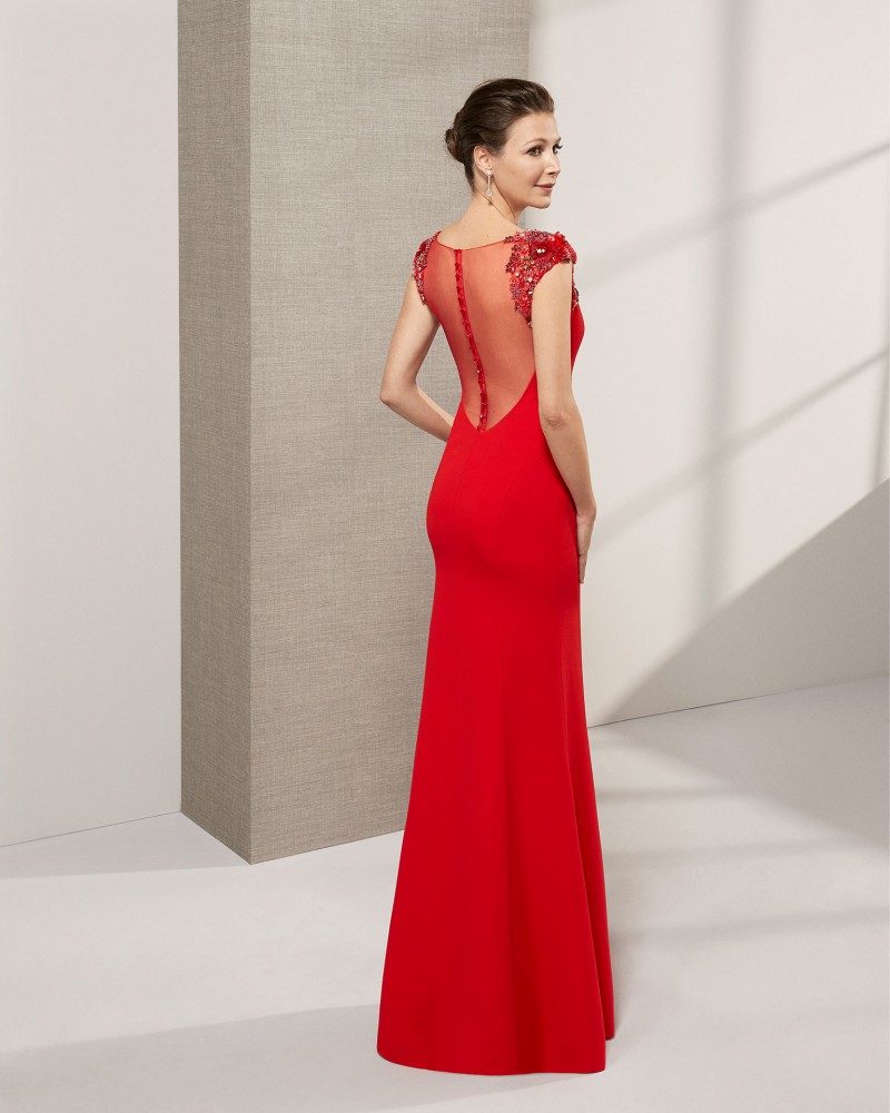 Modest Red Mother Of The Bride Dresses Cap Sleeves V Neck Mothers Plus Size Evening Dress Floor Length Prom Dresses