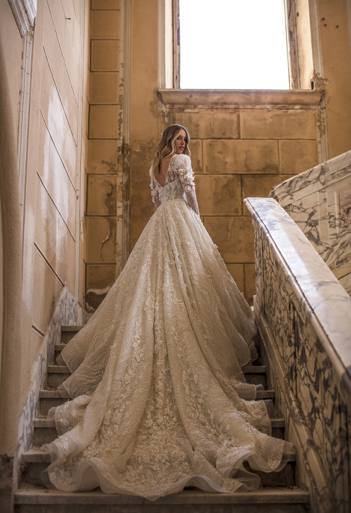 2020 Vintage Wedding Dresses Bridal Gowns Lace 3D Floral Appliques A Line Robe De Mariee Custom Made Sweetheart Long Sleeve Wedding Gowns