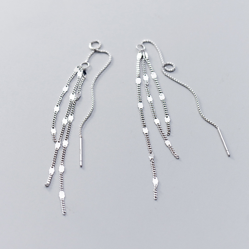 Dangle & Chandelier 925 Sterling Silver Korean Fashion Tassel Earrings 13CM Long For Women Temperament Jewelry Party Gift
Dangle & Chandelier 925 Sterling Silver Korean Fashion Tassel Earrings 13CM Long For Women Temperament Jewelry Party Gift