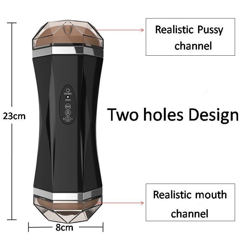 Meselo Two Channel Automatic Masturbator For Man Blowjob Realistic Vagina Sex Machine Male Masturbator Adult Sex Toys For Men Y190124
