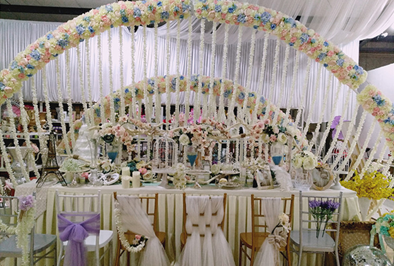 2M long Elegant Artificial Orchid flower Wisteria Vine Rattan For Wedding Decorations flower Garland Home Ornament