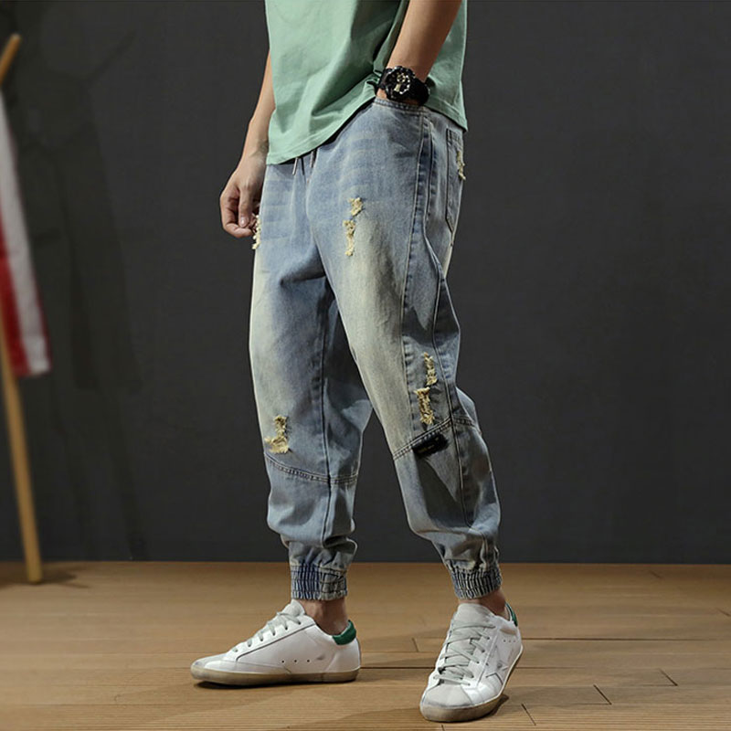 Newly Fashion Streetwear Men Jeans Loose Fit Retro Blue Spliced Designer Harem Jeans Ripped Cargo Pants Hip Hop Men Jogger
Newly Fashion Streetwear Men Jeans Loose Fit Retro Blue Spliced Designer Harem Jeans Ripped Cargo Pants Hip Hop Men Jogger