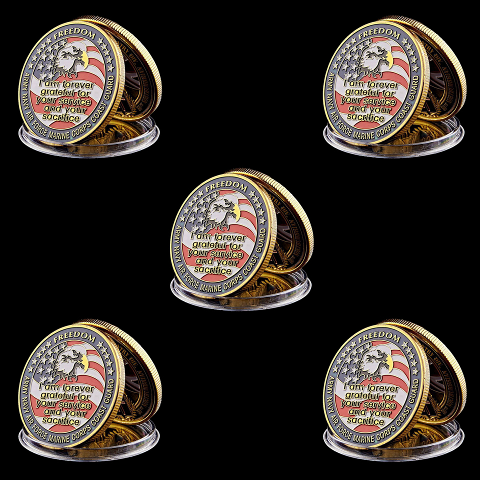 5Pcs Military Coin … - image