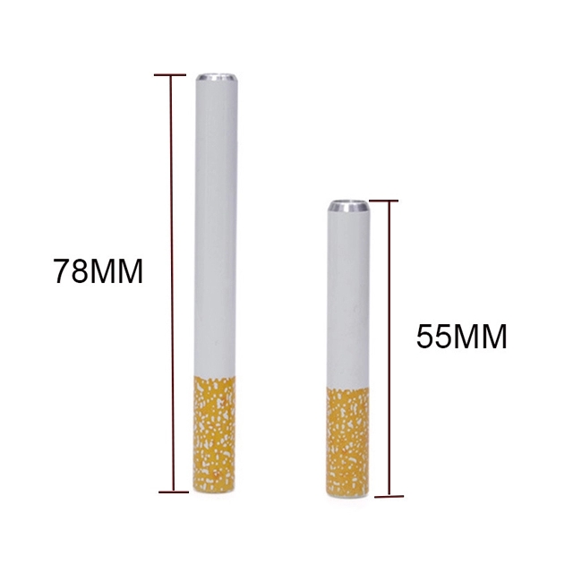 Hot selling aluminum alloy cigarette holder shaped pipe 78mm 55mm Length Smoking Pipes Accessories One Hitter Portable Herb Tobacco Pipe
Hot selling aluminum alloy cigarette holder shaped pipe 78mm 55mm Length Smoking Pipes Accessories One Hitter Portable Herb Tobacco Pipe