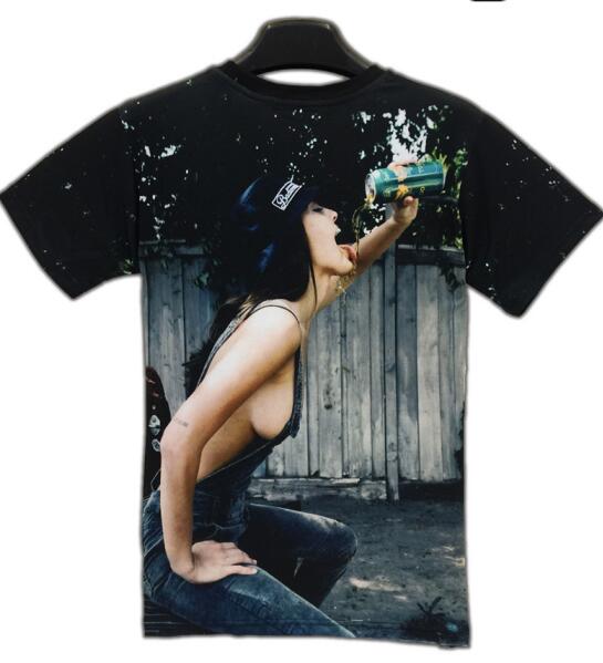 T Shirt Men 3D Sexy Naked Beauty Girl Men Mujer Casual Top Tees Tattoo Sexy Girls 3d Printed Hip Hop T Shirts