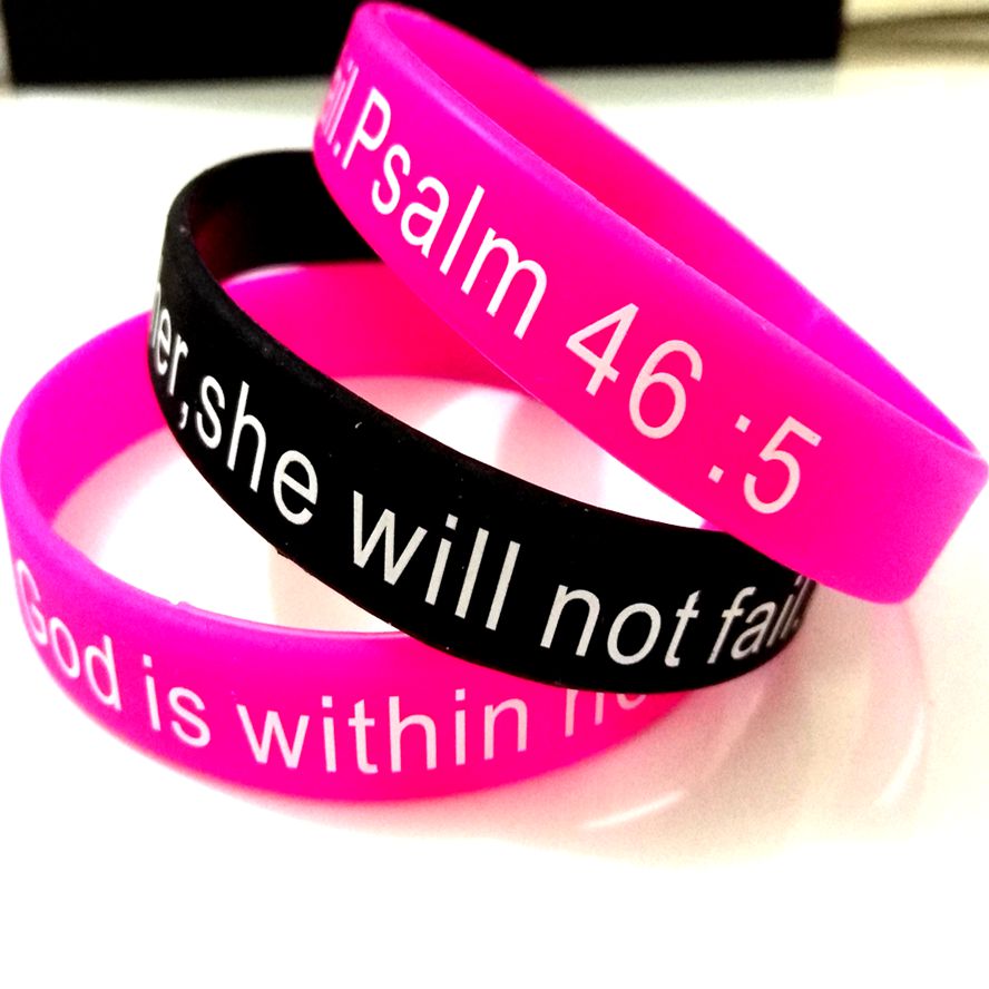 Wholesale 25 Pcs psalm 46:5 Prayer God christian silicone rubber wristbands bracelets mix colors Verse Band Gifts, Black
Wholesale 25 Pcs psalm 46:5 Prayer God christian silicone rubber wristbands bracelets mix colors Verse Band Gifts, Black
