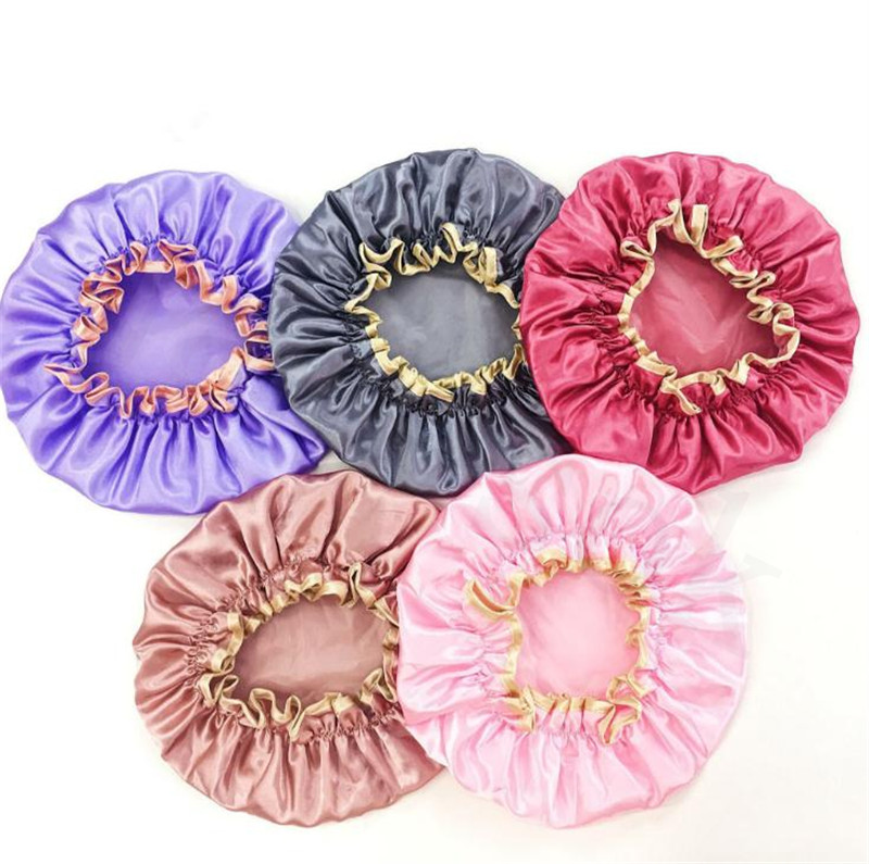 Lovely Thick Women Shower Satin Hats Colorful Bath Shower Caps Hair Cover Double Waterproof Bathing Cap dc905
Lovely Thick Women Shower Satin Hats Colorful Bath Shower Caps Hair Cover Double Waterproof Bathing Cap dc905