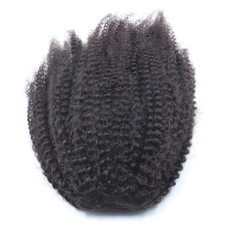 140g Afro Kinky Curly Clip in Ponytails Puffs with Drawstring human Hair Extention for African American Black Women black hair