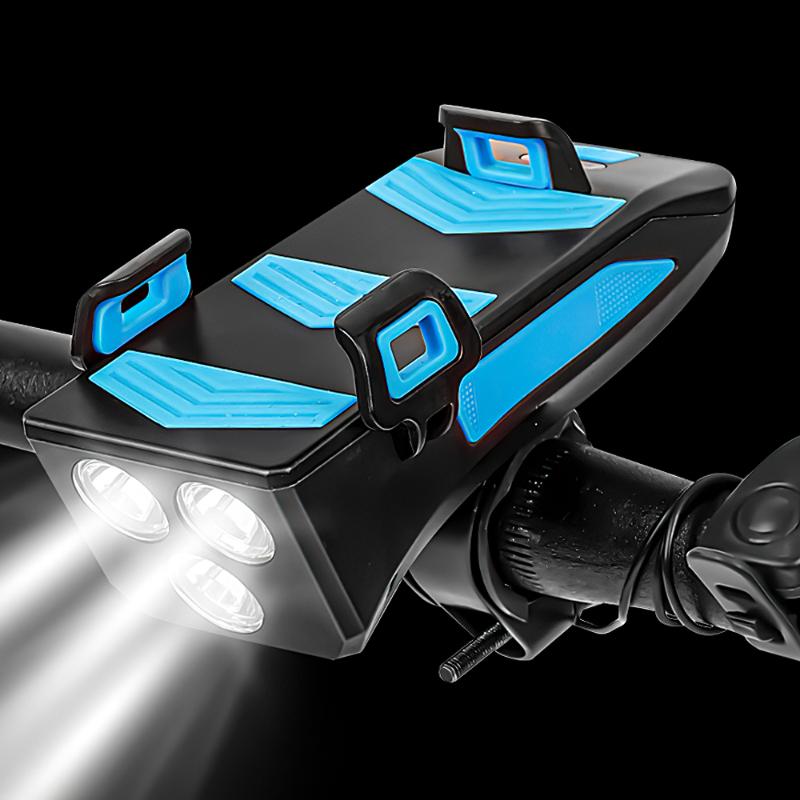 Multi-function Bike Light USB Rechargeable 4000mAh LED Bicycle Head Lamp Horn Phone Holder Power Bank Front Headlight
Multi-function Bike Light USB Rechargeable 4000mAh LED Bicycle Head Lamp Horn Phone Holder Power Bank Front Headlight