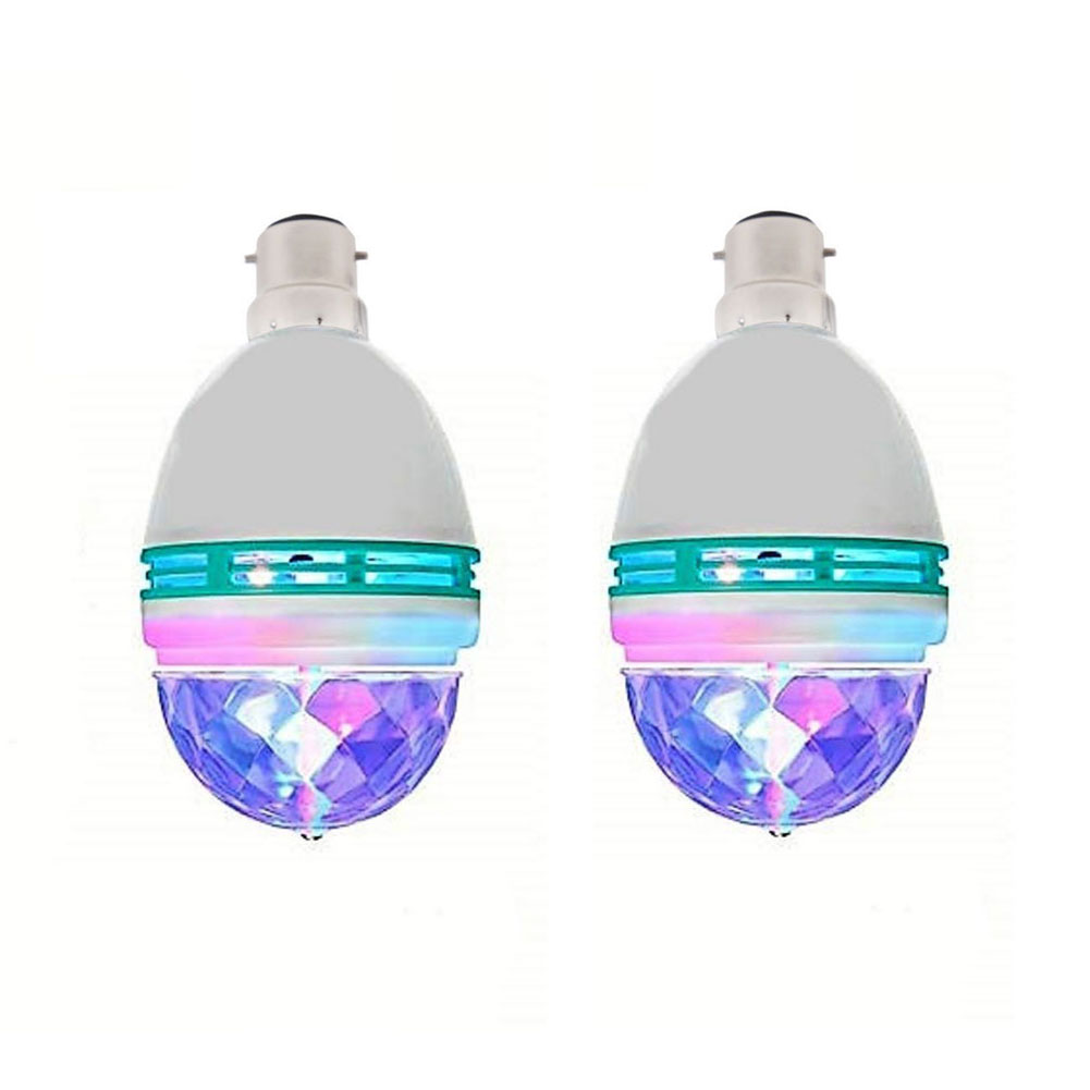 

LED Effects, Wholesale 3W Rotating LEDs Strobe Bulbs RGB Multi Changing Color Crystal Stage Light E27 B22 Party Holiday Dance Disco Bulb
