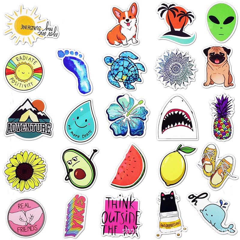 50pcs Puppy Kirky DIY Sticker Lot Cute Animal Posters Graffiti Skateboard Snowboard Laptop Lage Motorcycle Home Decal Gifts for Kids