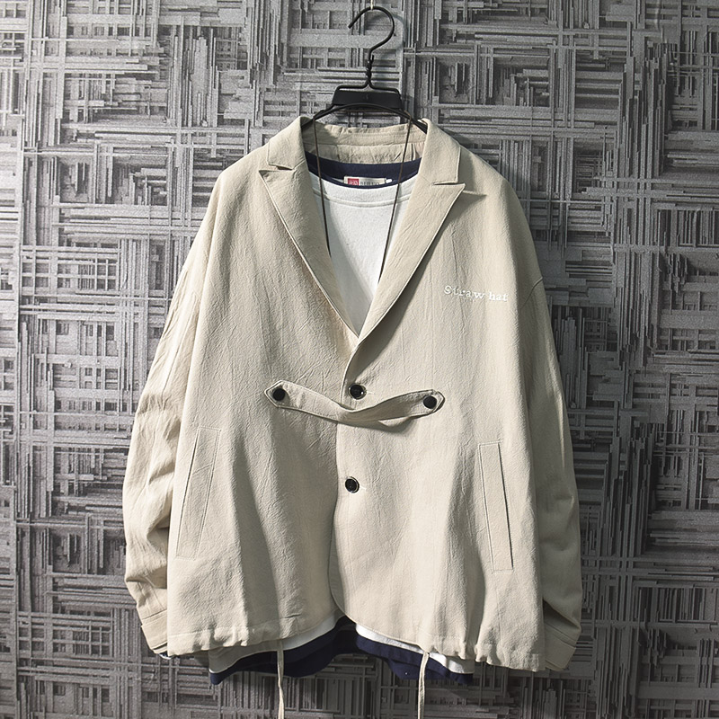 2019 New Japanese Jacket Men's Autumn Small Suit Clothes Student Trend Casual Jacket Personality Youth, Apricot
2019 New Japanese Jacket Men's Autumn Small Suit Clothes Student Trend Casual Jacket Personality Youth, Apricot