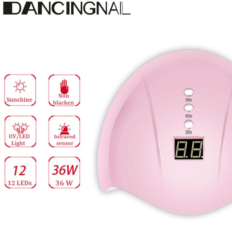 LED Nail Lamp for Manicure Nail Dryer 36W LEDs UV Lamp For UV Gel Varnish Polish With Motion sensing LCD Display, Pink
LED Nail Lamp for Manicure Nail Dryer 36W LEDs UV Lamp For UV Gel Varnish Polish With Motion sensing LCD Display, Pink