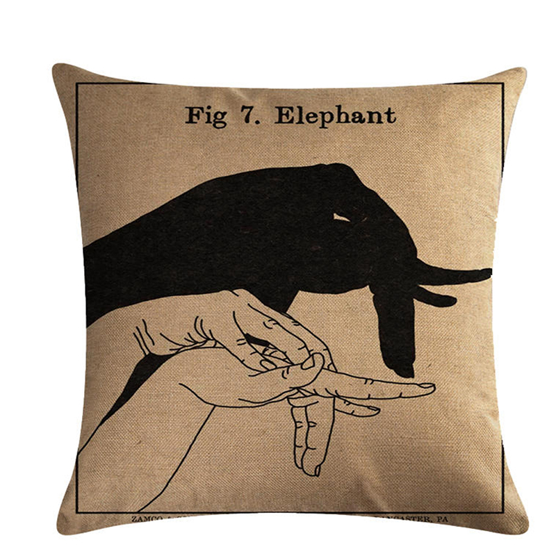 Hand Shadow Animal Pattern Pillow Case 45*45cm Linen Square Fashion Cushion Cover Home Decor Pillow Cover Car Sofa Decorative, Style 1
Hand Shadow Animal Pattern Pillow Case 45*45cm Linen Square Fashion Cushion Cover Home Decor Pillow Cover Car Sofa Decorative, Style 1
