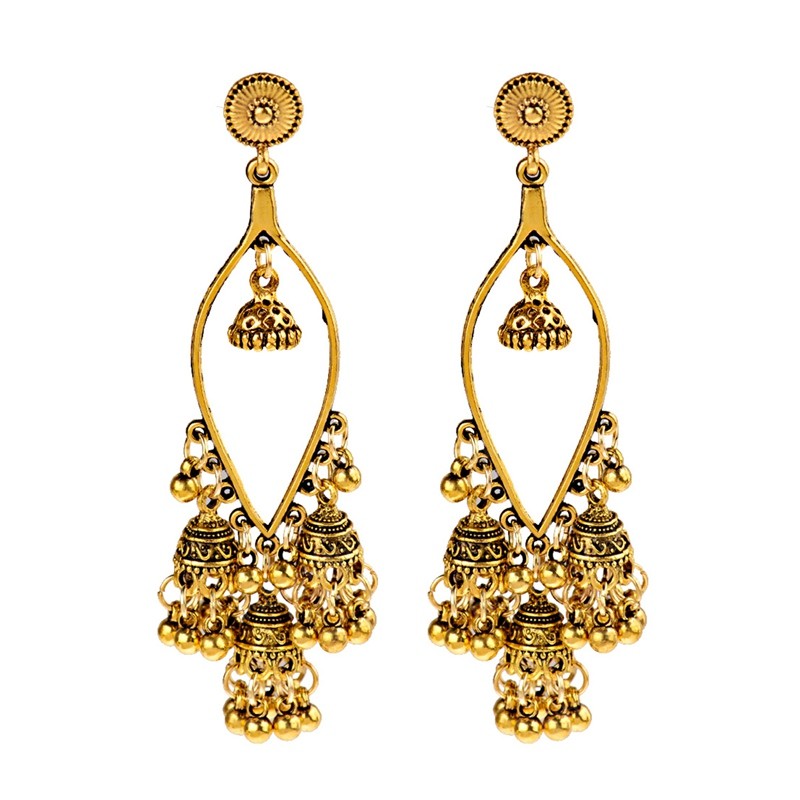 Vintage Ethnic Women's Water Drop Gold Turkish Jhumka Earrings Hippie Ethnic Boho Bells Dangle Indian Jewelry Bijoux
Vintage Ethnic Women's Water Drop Gold Turkish Jhumka Earrings Hippie Ethnic Boho Bells Dangle Indian Jewelry Bijoux