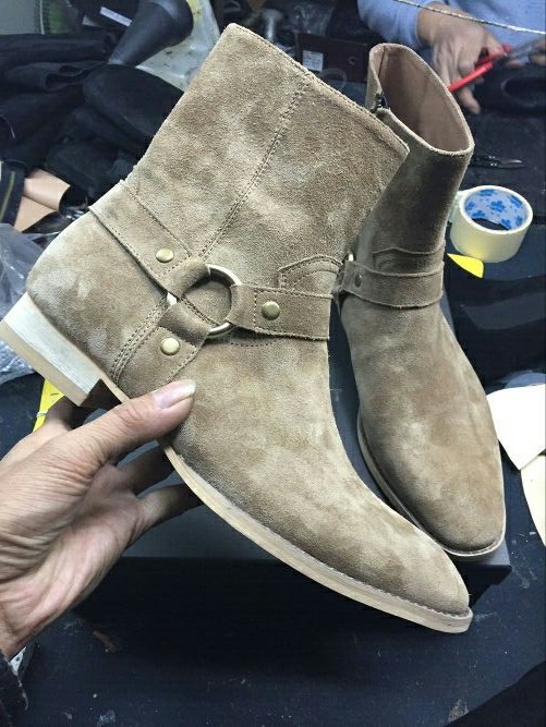 High Quality Fashion Men's Leather Shoes - Stylish Suede Chelsea Boot Design