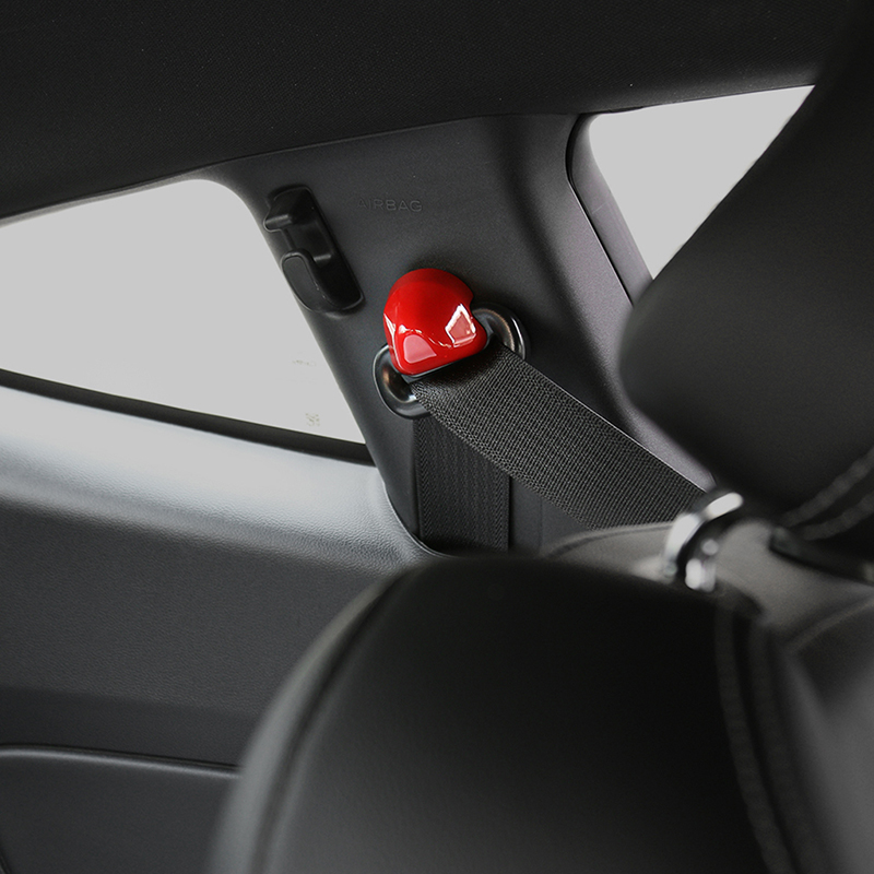 ABS Car Safety Seat Belt Decoration Trim For Ford Mustang 15+ Auto Interior Accessories