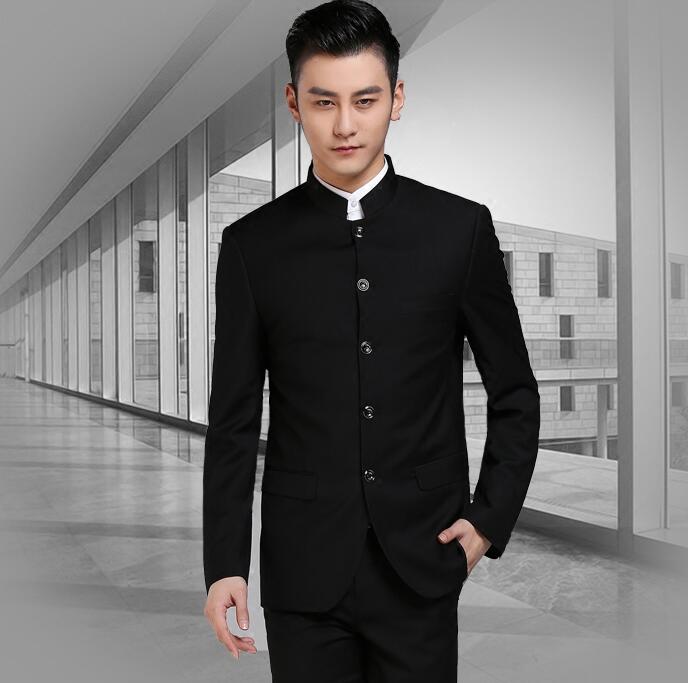Autumn winter men Chinese tunic suit set with pants mens casual suits stand collar korean slim formal dress men's groom suit, Black
Autumn winter men Chinese tunic suit set with pants mens casual suits stand collar korean slim formal dress men's groom suit, Black