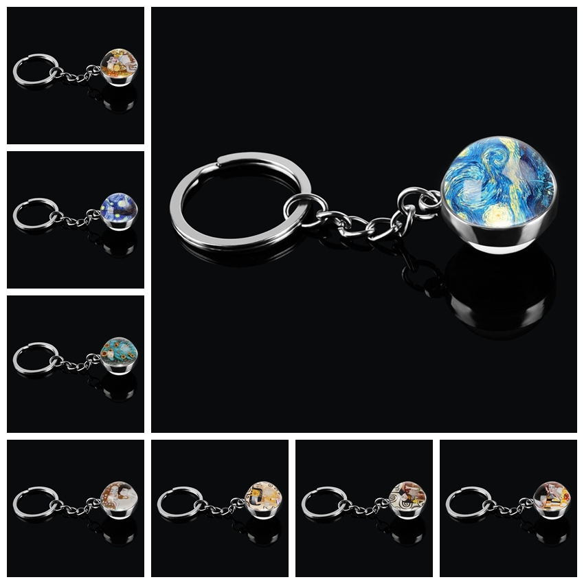 Vintage Van Gogh Oil Painting Keychain Van Gogh Glass Ball Pendant Car Key Chains Keyring Holder Men Fashion Jewelry Accessories
Vintage Van Gogh Oil Painting Keychain Van Gogh Glass Ball Pendant Car Key Chains Keyring Holder Men Fashion Jewelry Accessories
