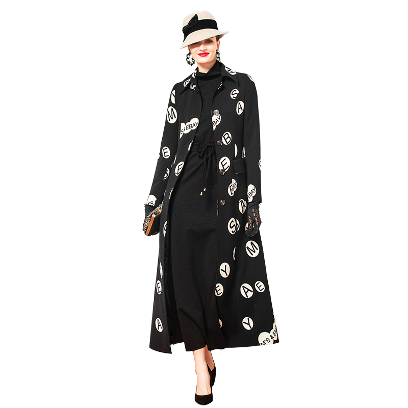 Full Dots Letters Trench Coat England Style Double Breasted Women Overcoat Runway Fall Outwear DZ1142, As pic
Full Dots Letters Trench Coat England Style Double Breasted Women Overcoat Runway Fall Outwear DZ1142, As pic
