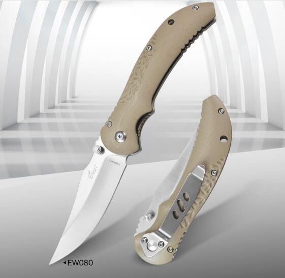 

NEW TOP GRADE OEM Enlan EW080 folding knife 8CR13Mov blade G10 handle 58-60 hardness camping outdoor pocket EDC tools wholesale price