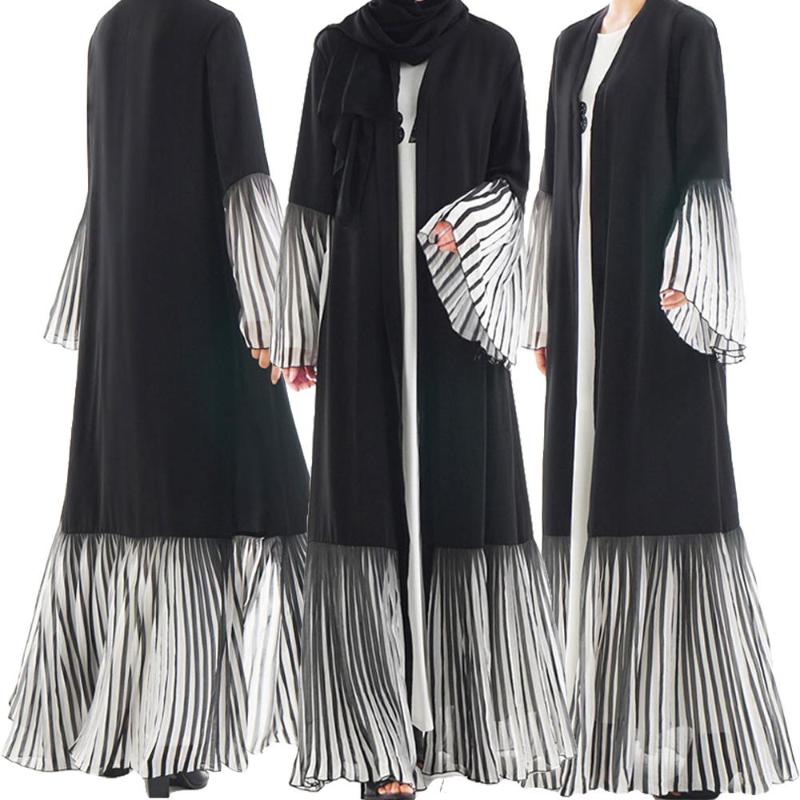 Dubai Women Muslim Open Front Cardigan Islamic Jilbab Kaftan Flare Sleeve Loose Kimono Pleated Prayer Maxi Dress Abaya Ramadan
Dubai Women Muslim Open Front Cardigan Islamic Jilbab Kaftan Flare Sleeve Loose Kimono Pleated Prayer Maxi Dress Abaya Ramadan