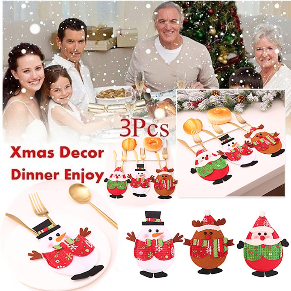 3PC Christmas Decoration Xmas Decor Tableware Set Bag Holder Christmas Dinner Table Supplies #3S23
3PC Christmas Decoration Xmas Decor Tableware Set Bag Holder Christmas Dinner Table Supplies #3S23