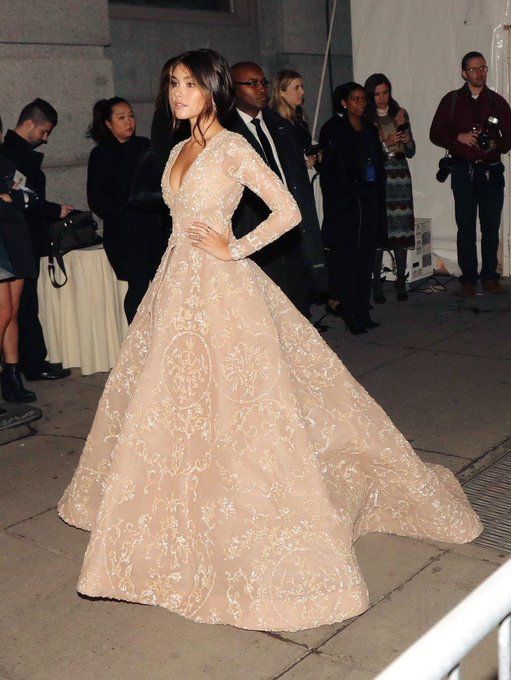 Elie Saab Luxury Champagne Prom Dresses V Neck Long Sleeves Lace A Line Evening Gowns Floor Length Dubai Party Runway Dress Plus Size