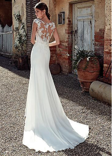 Modest Satin 2019 Mermaid Wedding Dresses With Lace Appliques Bateau Neckline Illusion Bodice Bridal Gowns Plus Size