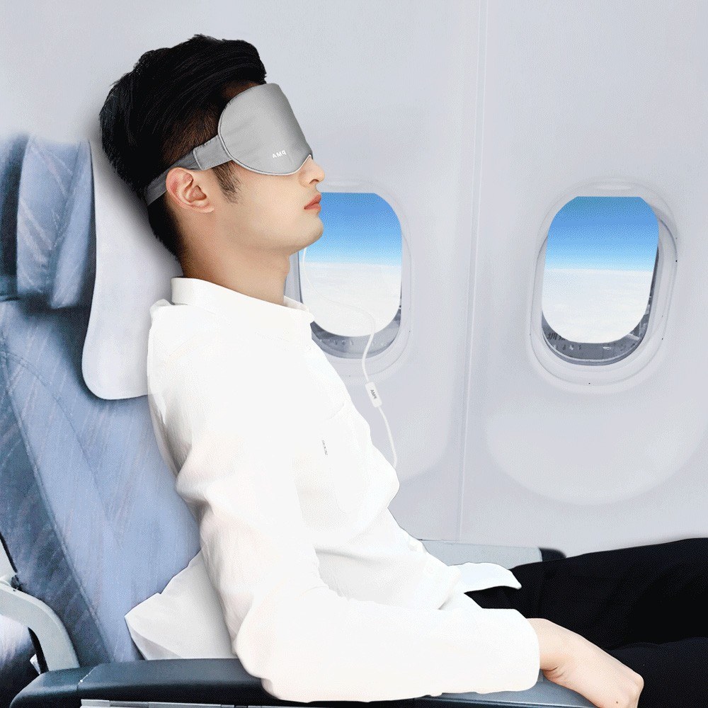 USB Charging Smooth Sleep Masks Blindfold Sleeping Eye Mask Eyeshade Cover Shade Eye Patch Eyepatch for Travel Rest Alleviate Fatigue