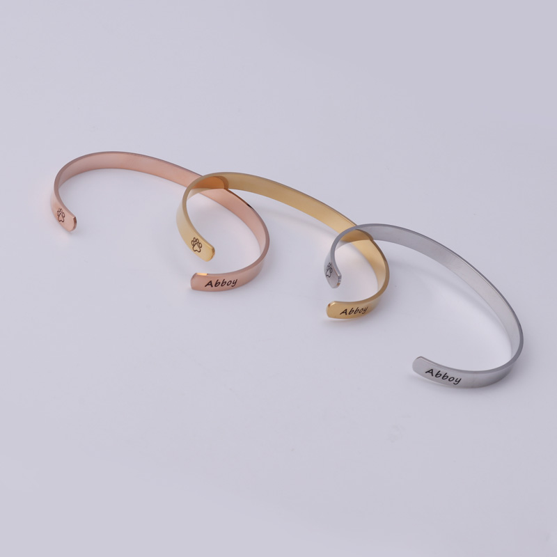 Bangle 6mm C-shaped Adjustable Stainless Steel Lettering Bracelets For Women Girls Birthday Valentines Day Present K2
Bangle 6mm C-shaped Adjustable Stainless Steel Lettering Bracelets For Women Girls Birthday Valentines Day Present K2