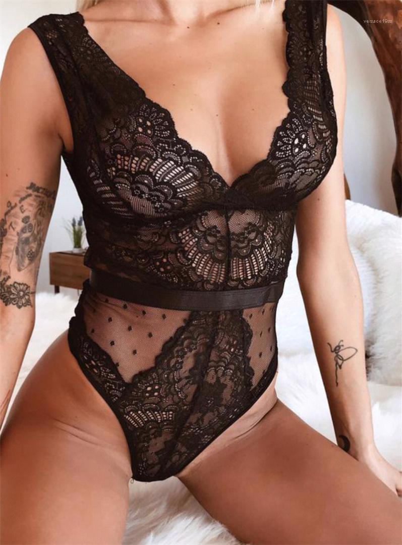 Deep V Neck Jumpsuits Women Sleeveless Panelled Bodysuits Alluring Lace Mesh Rompers Sexy See Through Slim, Black
Deep V Neck Jumpsuits Women Sleeveless Panelled Bodysuits Alluring Lace Mesh Rompers Sexy See Through Slim, Black