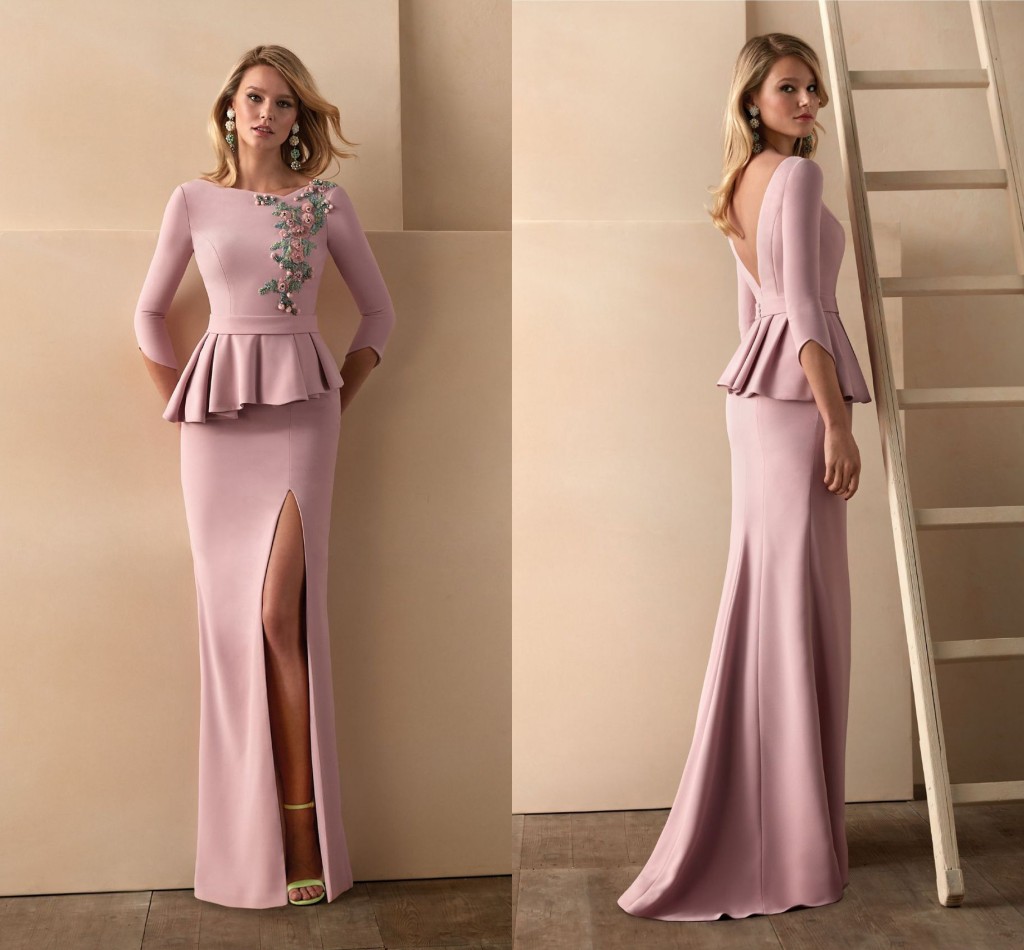 Mother Of The Bridal Dresses Scoop 3/4 Long Sleeve Side Split Beads Appliques Satin Prom Dress Floor Length Mothers Dresses
Mother Of The Bridal Dresses Scoop 3/4 Long Sleeve Side Split Beads Appliques Satin Prom Dress Floor Length Mothers Dresses