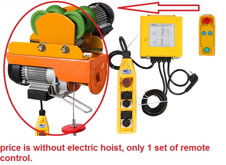 Wireless Remote Control 100M for Electric Hoist winch with electric trolley mini hoist PA PA100-1000KG
Wireless Remote Control 100M for Electric Hoist winch with electric trolley mini hoist PA PA100-1000KG