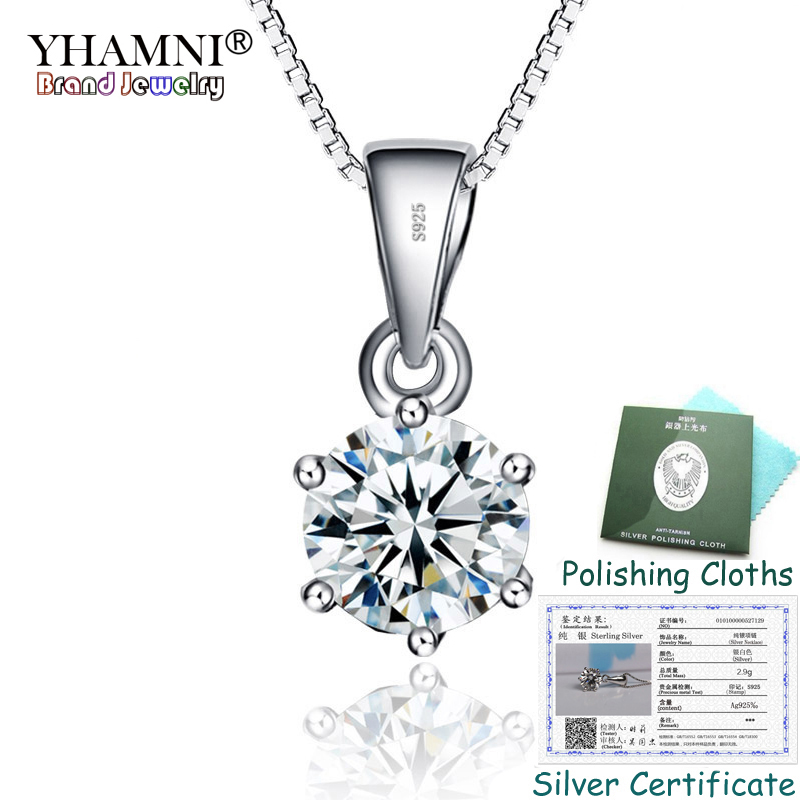 Sent Certificate! 100% 925 Sterling Silver Pendant Necklace Solitaire CZ Diamant Wedding Necklace for Women KPN06
Sent Certificate! 100% 925 Sterling Silver Pendant Necklace Solitaire CZ Diamant Wedding Necklace for Women KPN06