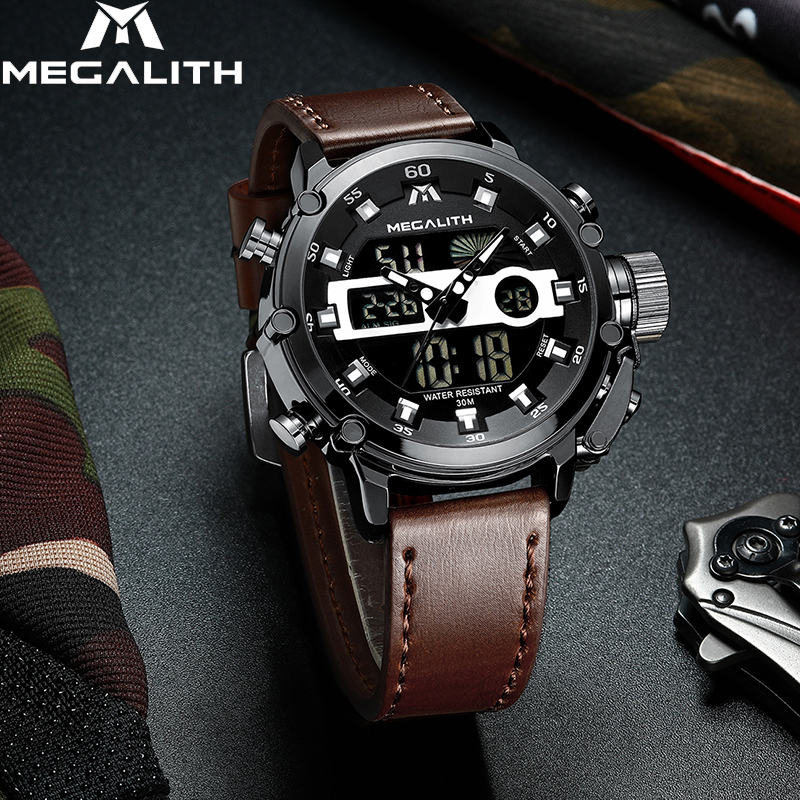 MEGALITH Fashion Men's LED Quartz Watch Men Military Waterproof Watch Sport Multifunction Wrist Watch Men Clock Horloges Mannen LY191213, He's new
MEGALITH Fashion Men's LED Quartz Watch Men Military Waterproof Watch Sport Multifunction Wrist Watch Men Clock Horloges Mannen LY191213, He's new