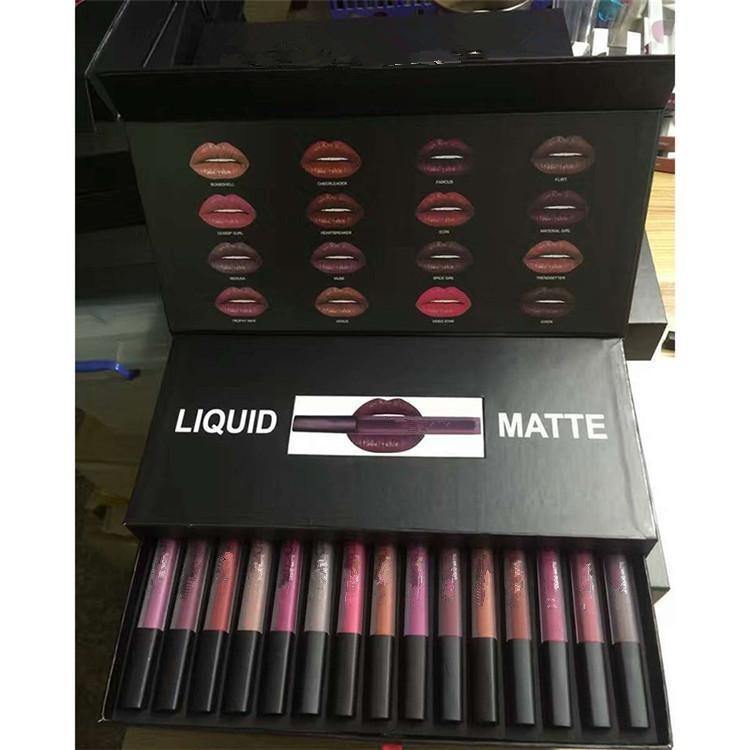 Hot 16 Colors /set Matt Lip Gloss Beauty Liquid lipstick Make up Waterproof Long Lasting Lipgloss Trophy Wife Icon Vixen DHL
Hot 16 Colors /set Matt Lip Gloss Beauty Liquid lipstick Make up Waterproof Long Lasting Lipgloss Trophy Wife Icon Vixen DHL