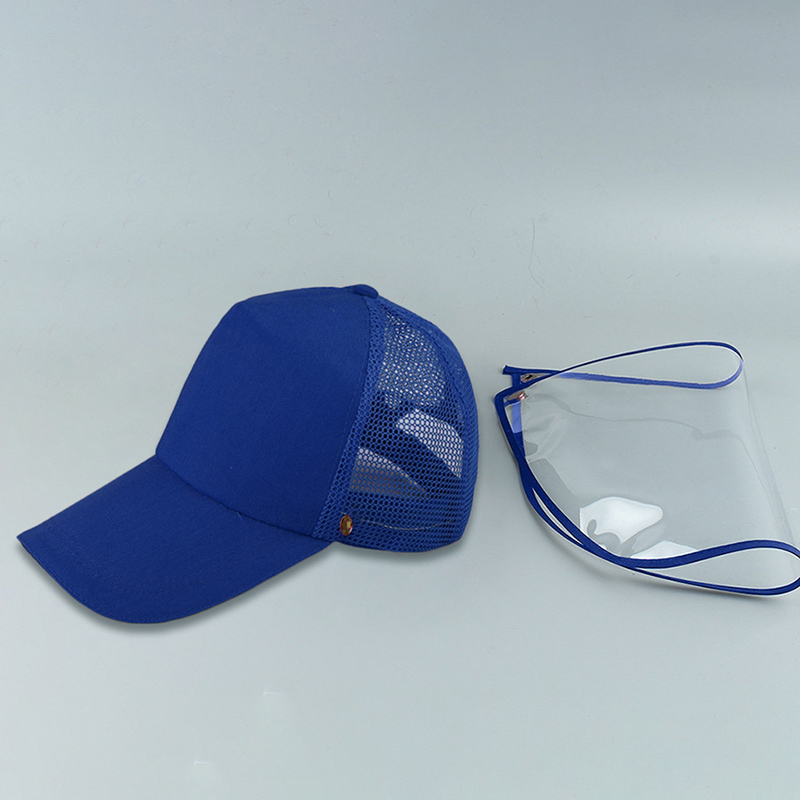 Dust-proof Anti-splash Baseball Cap With Dust-proof Transparent Cover Outdoor Face Mask High Quality Cotton Material FP8