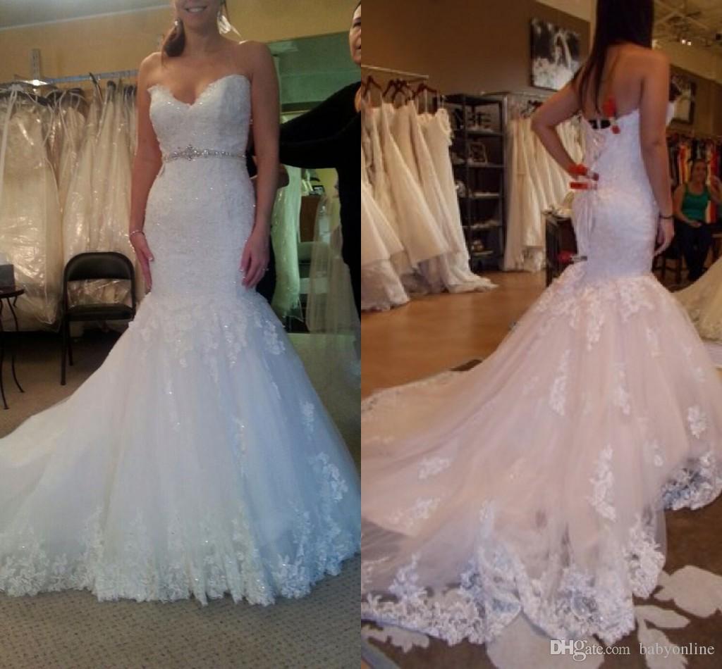 Sleeveless Clitter Appliqued Mermaid Wedding Dress with Beaded Belt Sweetheart Neckline Long Mermaid Wedding Gown with Beads Sequins, White
Sleeveless Clitter Appliqued Mermaid Wedding Dress with Beaded Belt Sweetheart Neckline Long Mermaid Wedding Gown with Beads Sequins, White