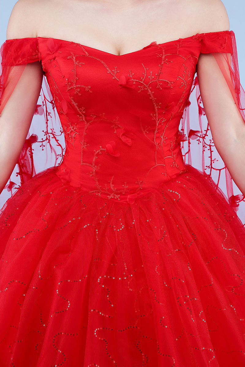 Custom Made Wedding Dresses 2020 New Red Romantic Bride Dress Plus Size Sweetheart Princess Gown Embroidery Vestido De Novia